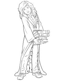 Hermione Granger con libros