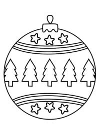 Bola navideña en árbol de Navidad