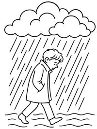 Caminando bajo la lluvia