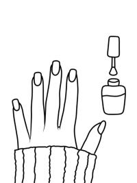 Dibujar uñas con esmalte