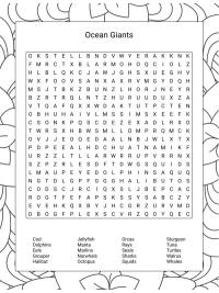 Sopa de letras animales del océano