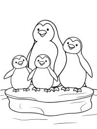Familia de pingüinos