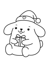 Pompompurin con gorro de Navidad