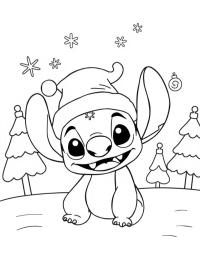 Stitch con gorro de Papá Noel