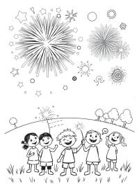 Mirando fuegos artificiales