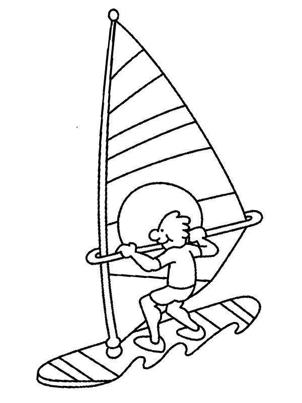 Dibujo de Windsurf para Colorear