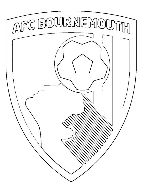 Dibujo de Athletic Football Club Bournemouth para Colorear