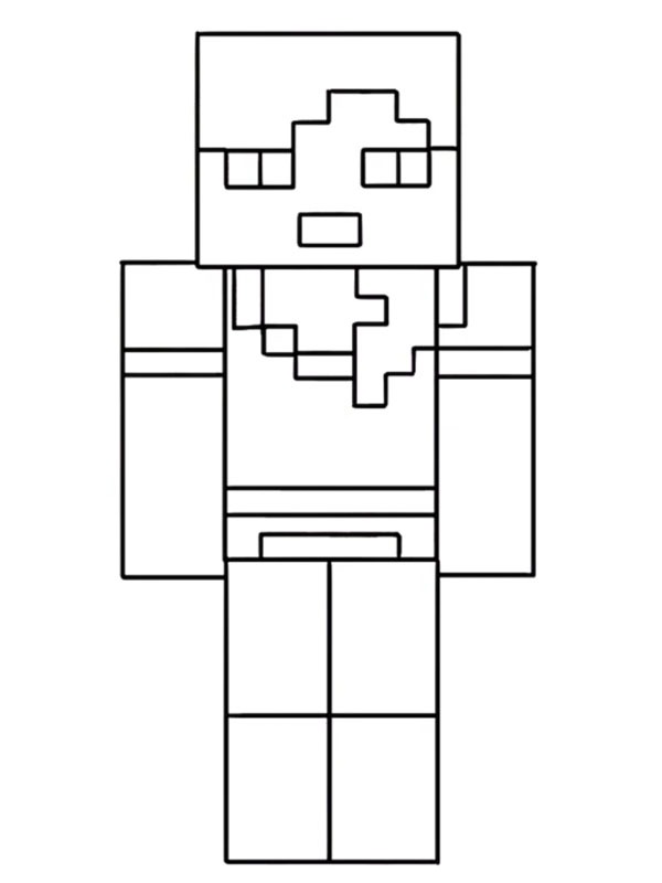 Dibujo de Alex (Minecraft) para Colorear