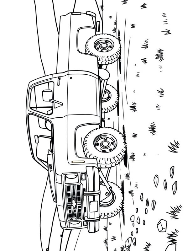 Dibujo de Chevrolet K10 1975 para Colorear