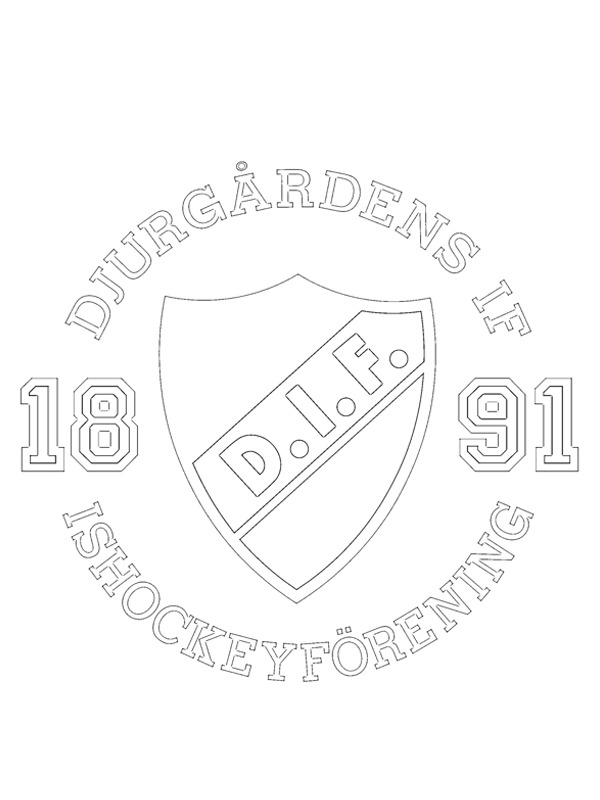 Dibujo de Djurgårdens IF Fotboll para Colorear