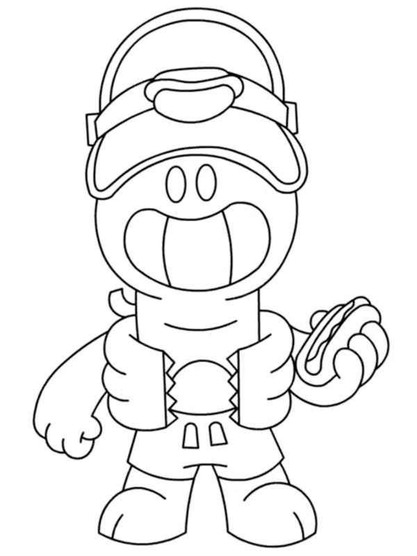 Dibujo de Doug Brawl Stars para Colorear