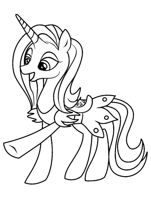 Dibujo de Unicornio Sassy Saddles para Colorear