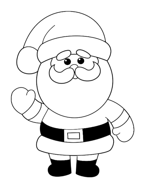 Dibujo de Papá Noel sencillo para Colorear