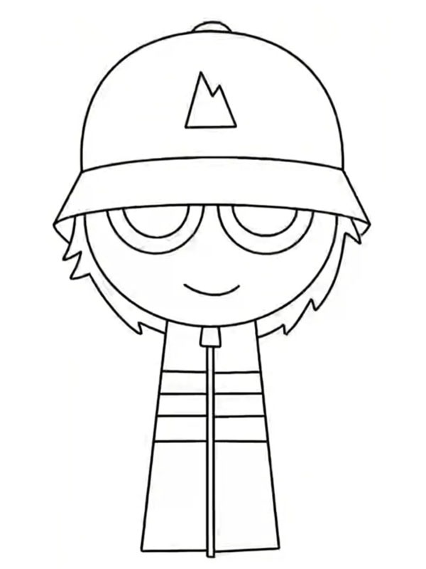 Dibujo de El Cool P (Incredibox Sprunki) para Colorear