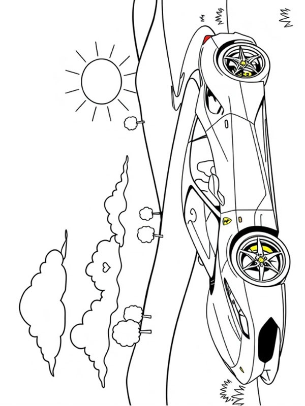 Dibujo de Ferrari 488 para Colorear