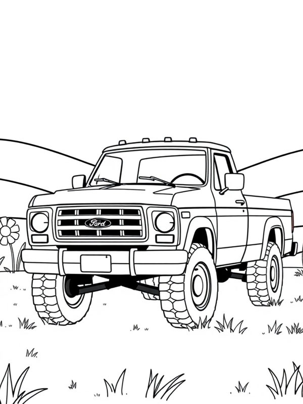 Dibujo de Ford F 150 para Colorear