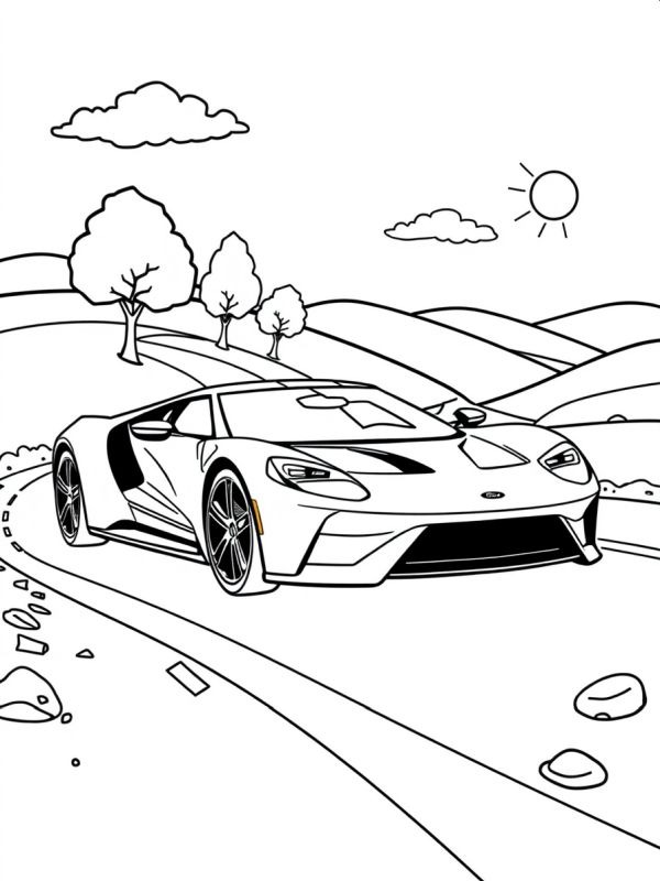 Dibujo de Ford GT para Colorear