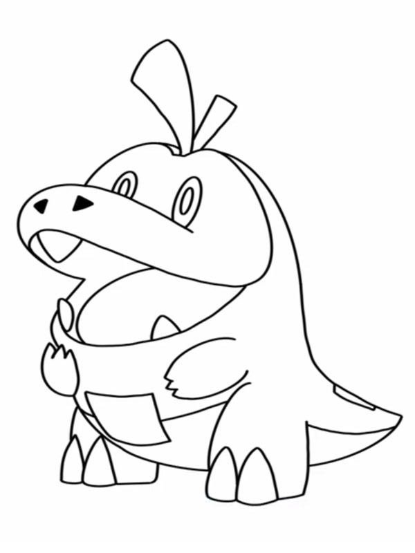 Dibujo de Fuecoco (Pokémon) para Colorear