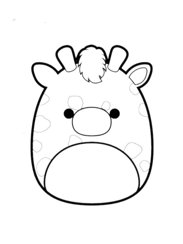 Dibujo de Squishmallows Gary the Giraffe para Colorear