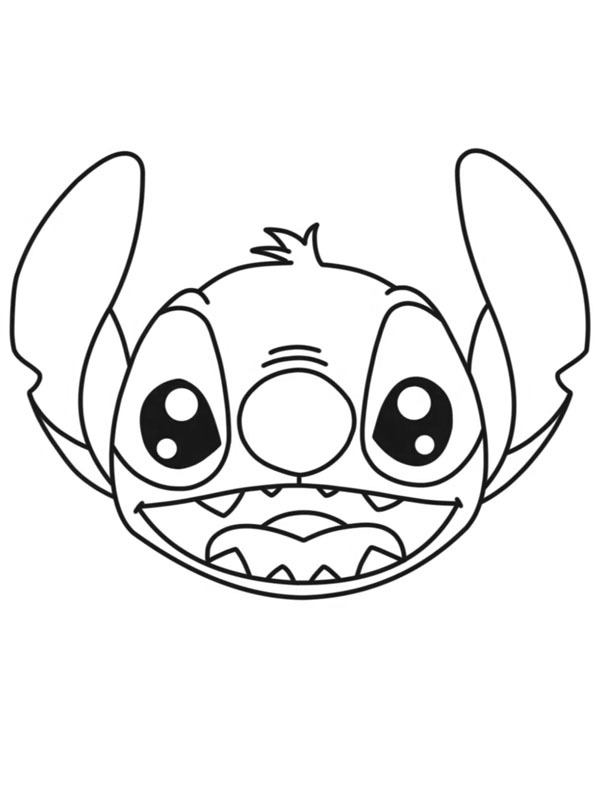 Dibujo de Cabeza de Stitch para Colorear