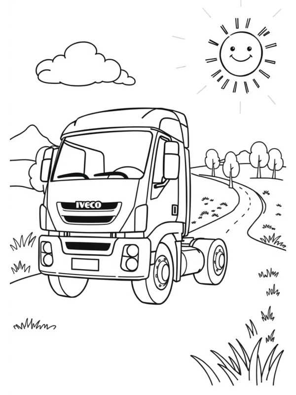 Dibujo de Camión Iveco para Colorear