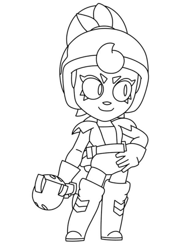 Dibujo de Janet Brawl Stars para Colorear