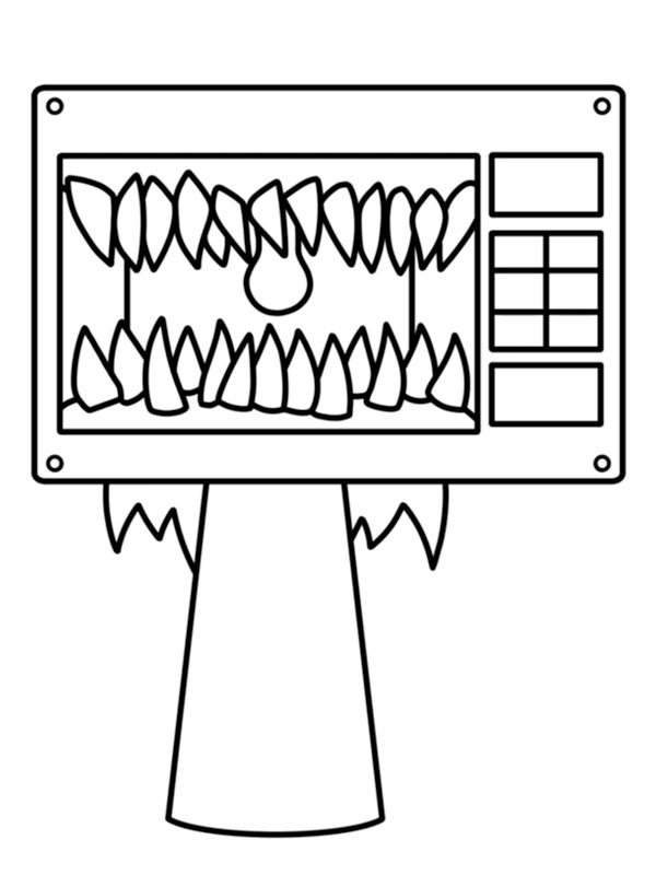 Dibujo de Lily Microwave (Incredibox Sprunki) para Colorear