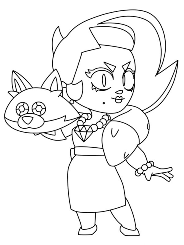 Dibujo de Lola Brawl Stars para Colorear