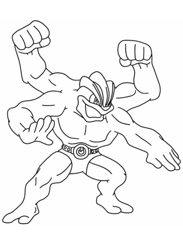 Dibujo de Machamp (Pokémon) para Colorear