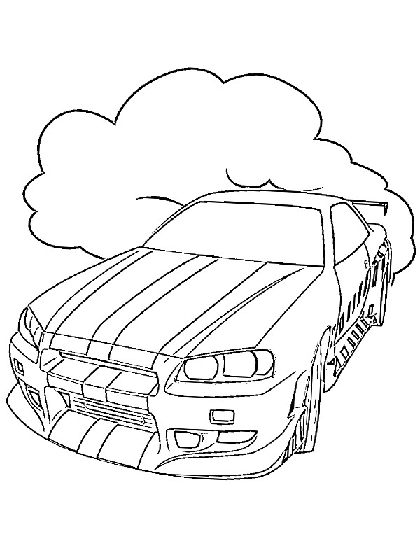 Dibujo de Nissan Skyline GT-R para Colorear