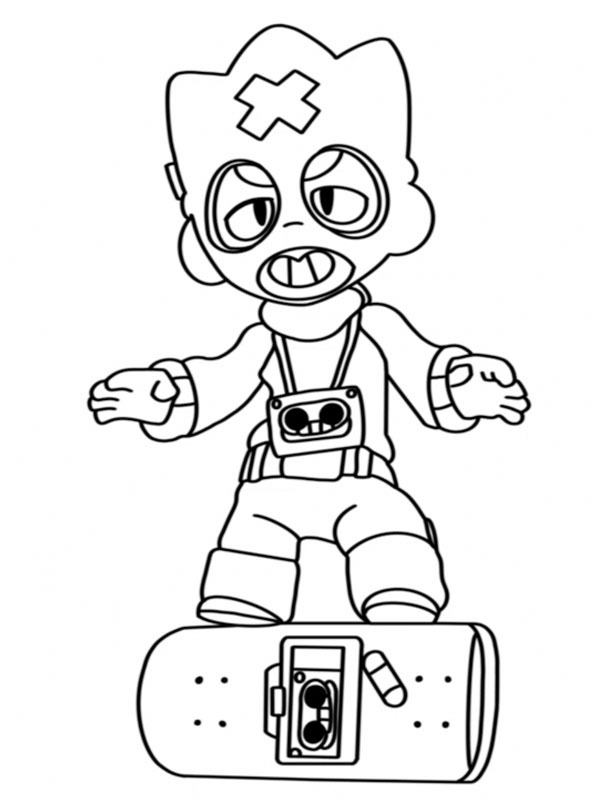 Dibujo de Ollie Brawl Stars para Colorear