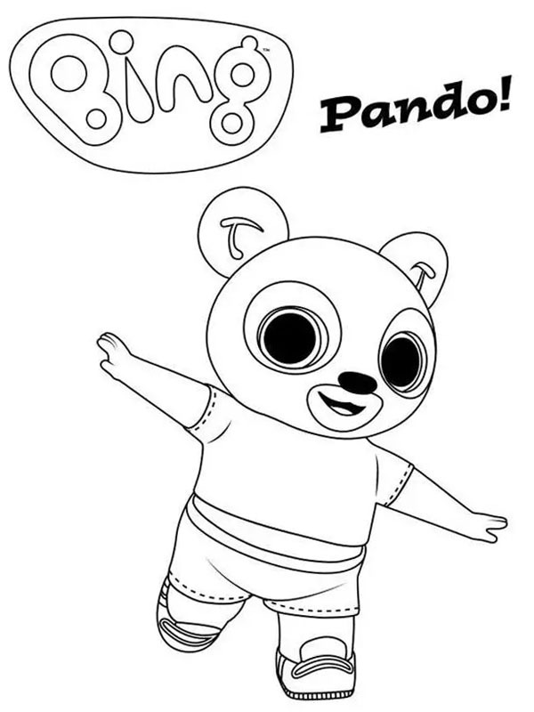 Dibujo de Pando para Colorear