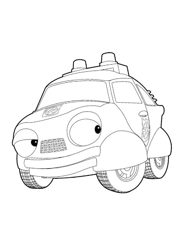 Dibujo de Paulie el coche de policía para Colorear