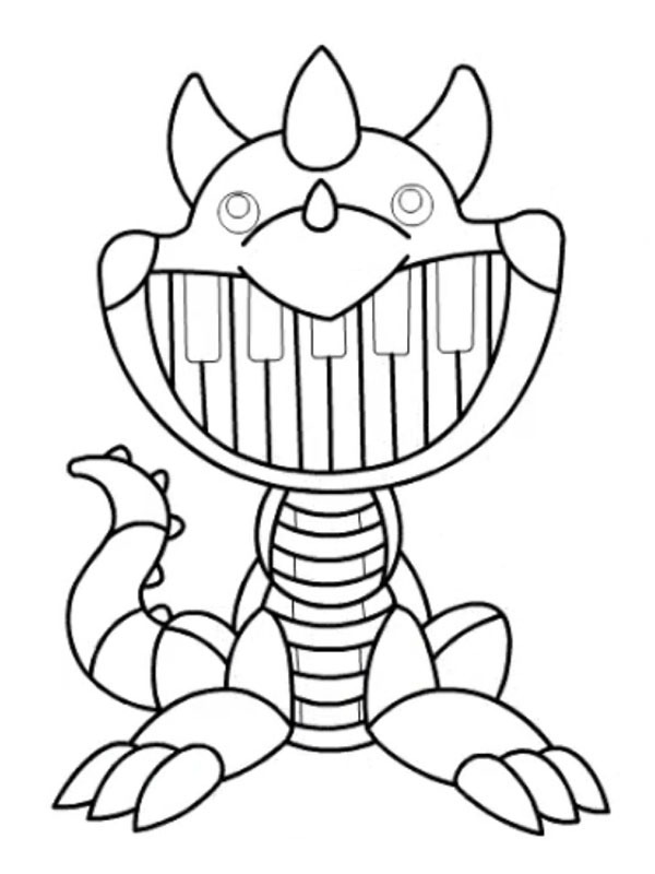 Dibujo de Pianosaurus (Poppy Playtime) para Colorear