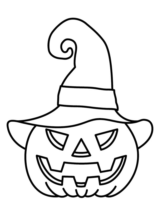 Dibujo de Bruja calabaza para Colorear