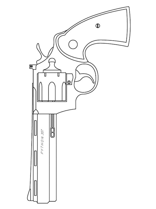 Dibujo de Python 357 Magnum para Colorear