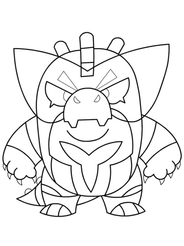 Dibujo de Red Godzilla Buzz para Colorear