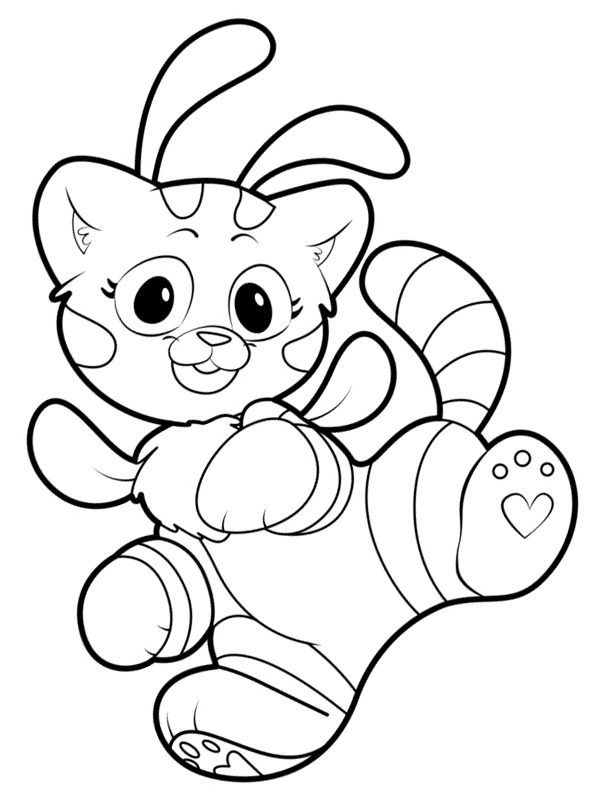 Dibujo de Lindo Cat-Bee para Colorear