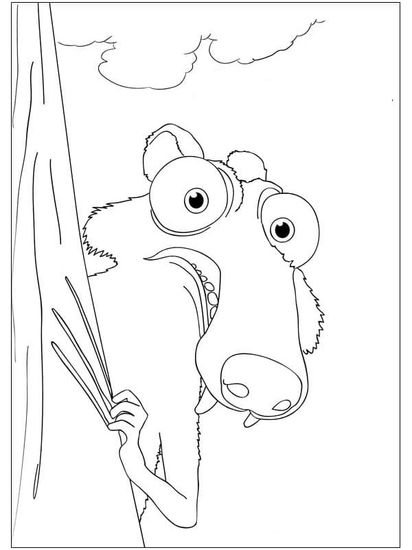 Dibujo de Scrat la ardilla para Colorear