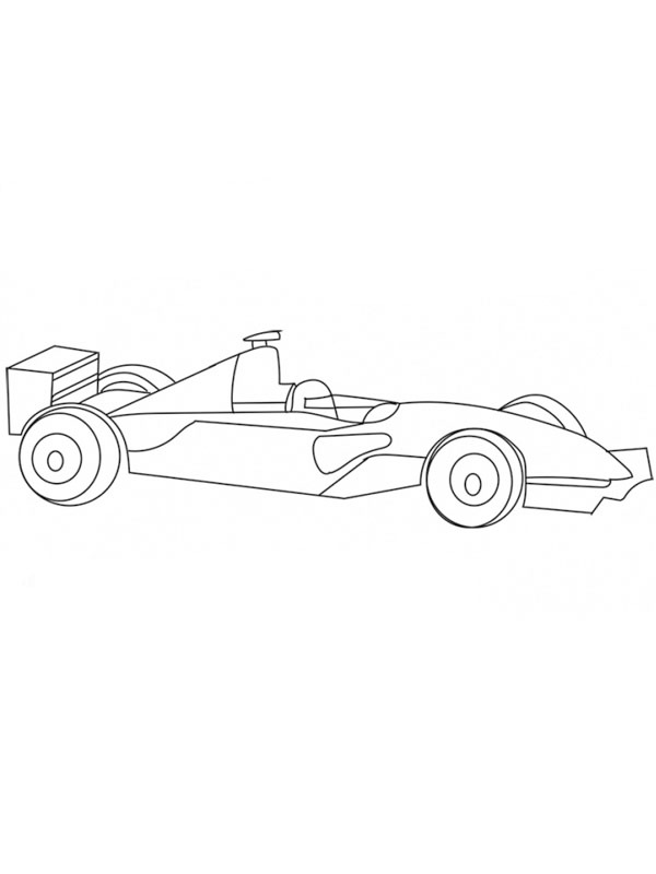 Dibujo de Coche sencillo de Fórmula 1 para Colorear