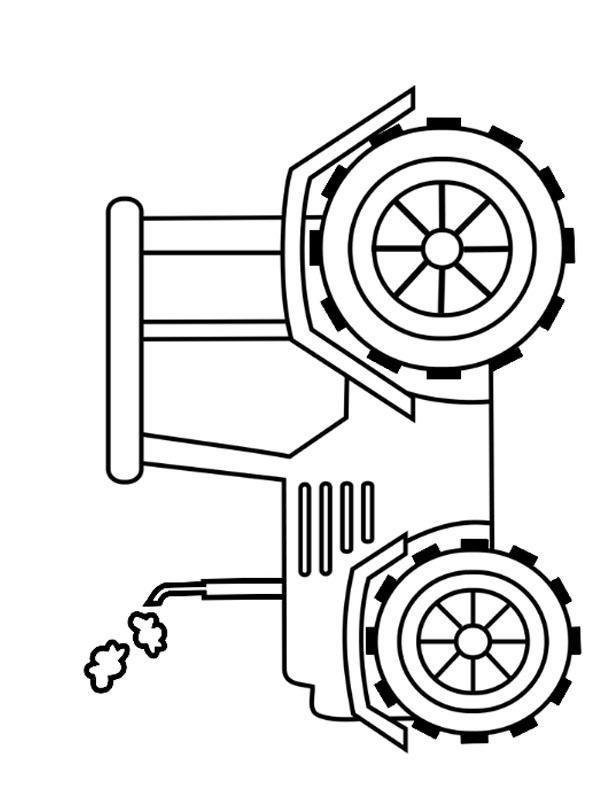 Dibujo de Tractor sencillo para Colorear