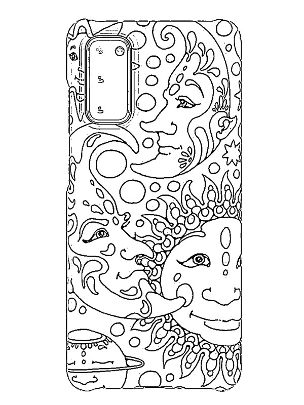 Dibujo de Funda de smartphone para Colorear