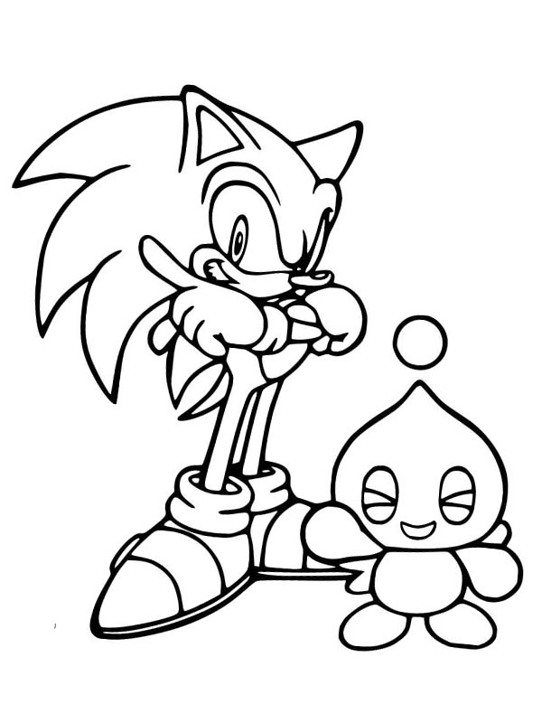 Dibujo de Sonic y Cheese para Colorear