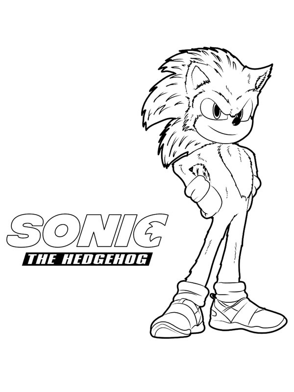 Dibujo de Sonic el Erizo para Colorear