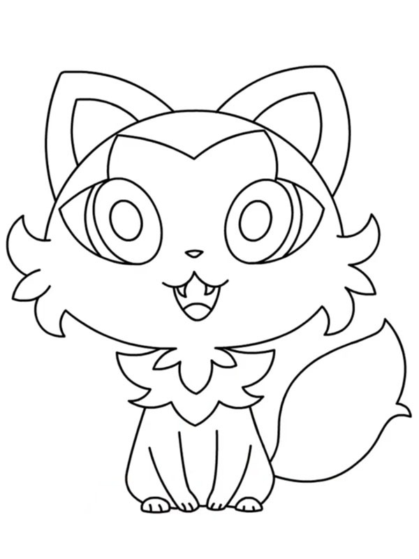 Dibujo de Sprigatito Pokemon para Colorear