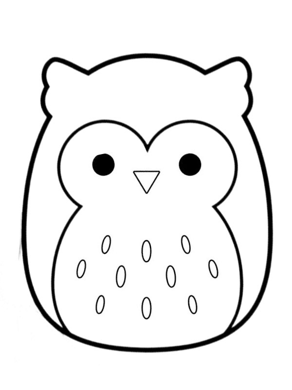 Dibujo de Squishmallows Hoot the Owl para Colorear