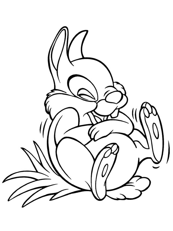 Dibujo de Thumper se ríe para Colorear