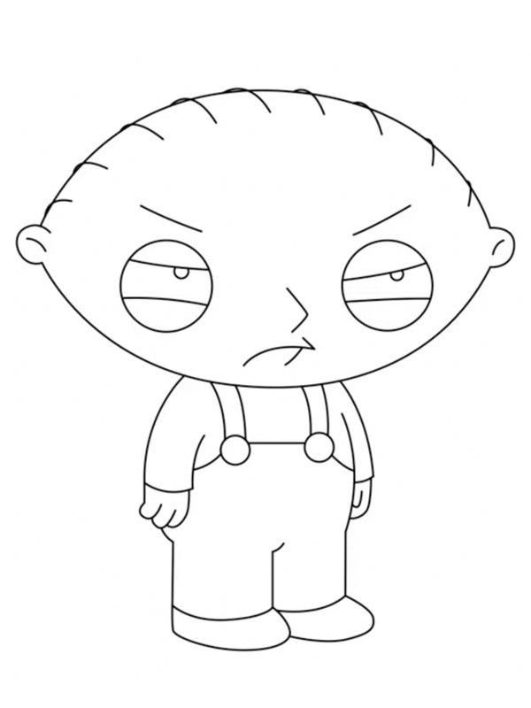 Dibujo de Stewie Griffin triste para Colorear