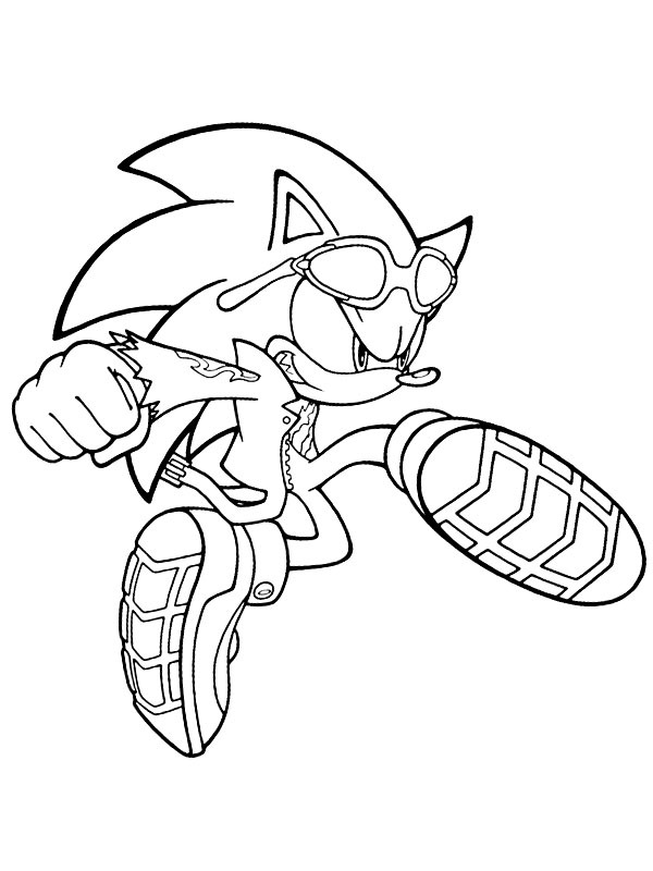 Dibujo de Sonic Genial para Colorear