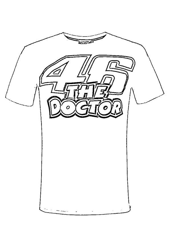 Dibujo de Camiseta Valentino Rossi 46 The Doctor para Colorear